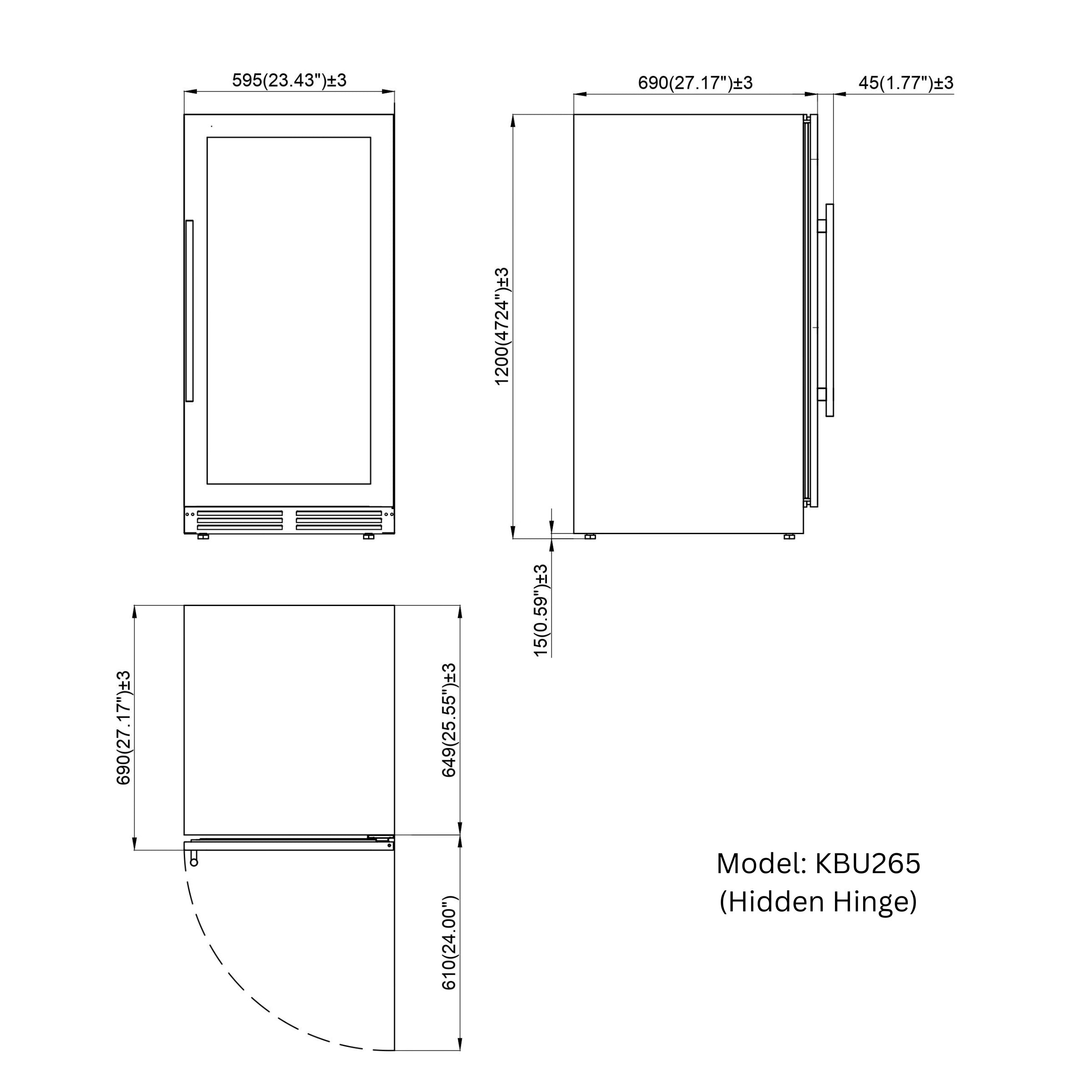 47-Inch Upright Dual-Zone Wine Cooler