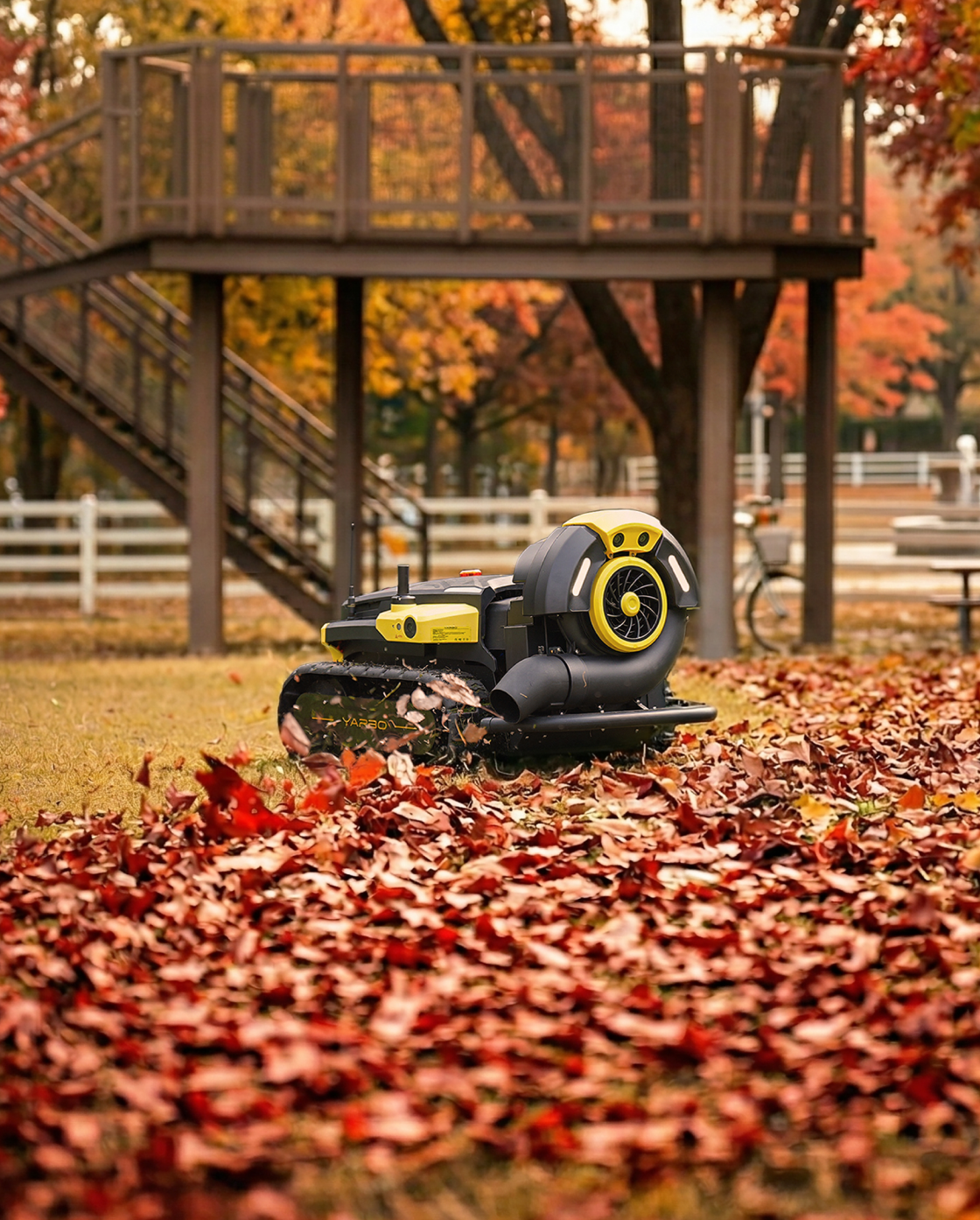 Yarbo Blower leaf cleanup