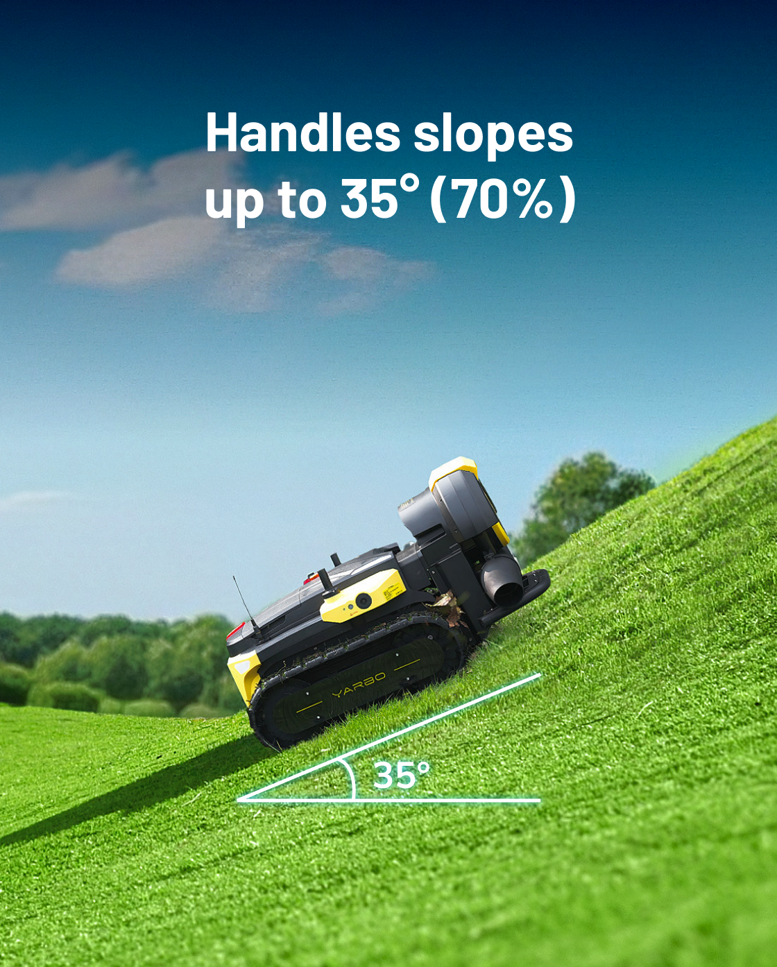Yarbo Blower terrain capability