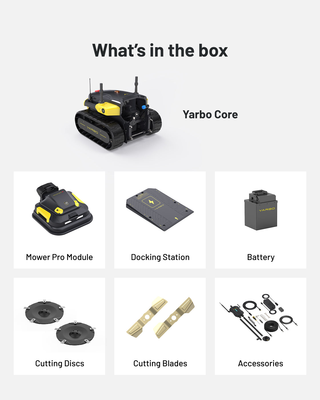 Yarbo Lawn Mower Pro what's included