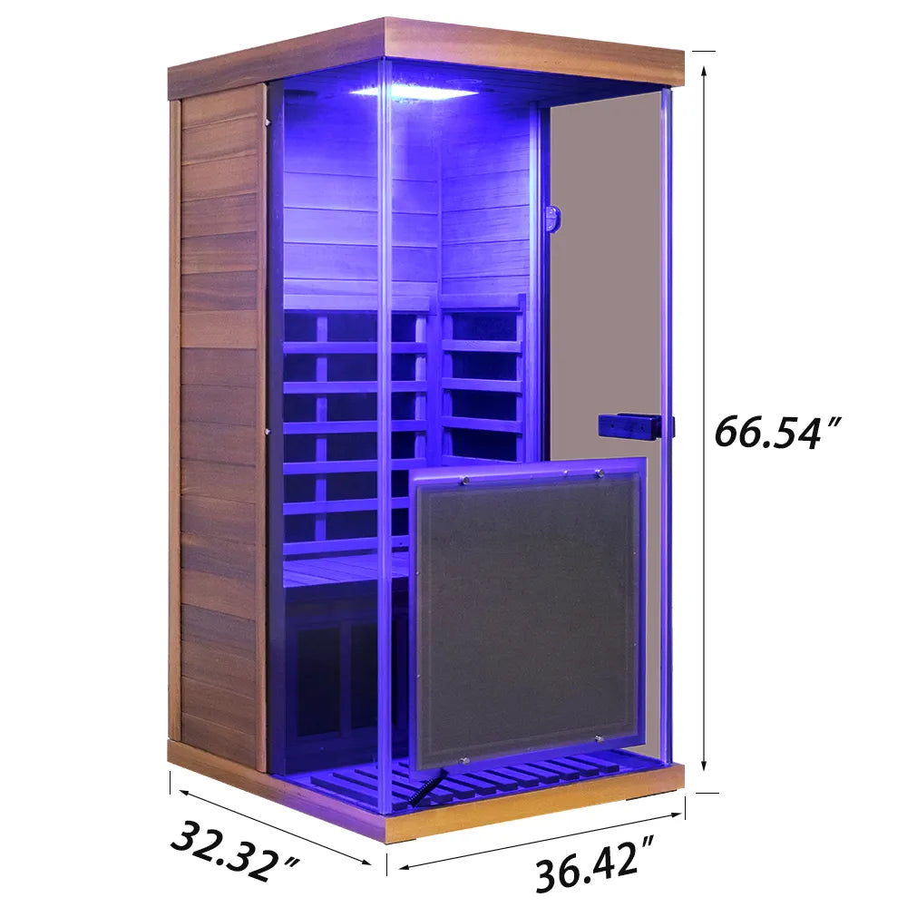 Full Spectrum Infrared Mini Red Cedar Sauna Wizzisaunas 909MRX