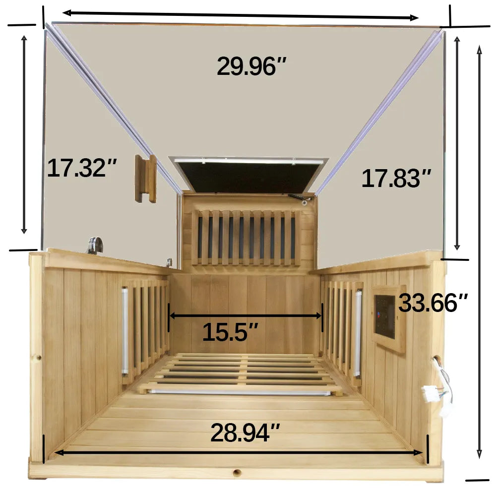 Full Spectrum Infrared Mini Red Cedar Sauna Wizzisaunas 909MRX