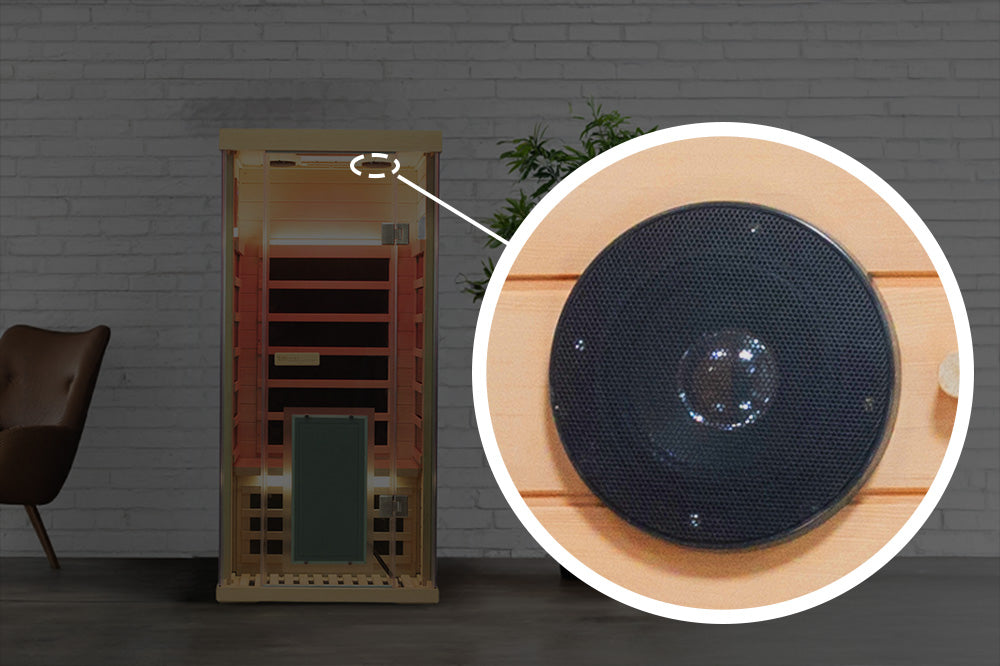 1-Person Hemlock Full-Glass Full-Spectrum Infrared Sauna Wizzisaunas SH01