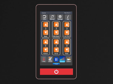 6 SECTIONS FOR MULTI-INTENSITY MASSAGE CONTROLS