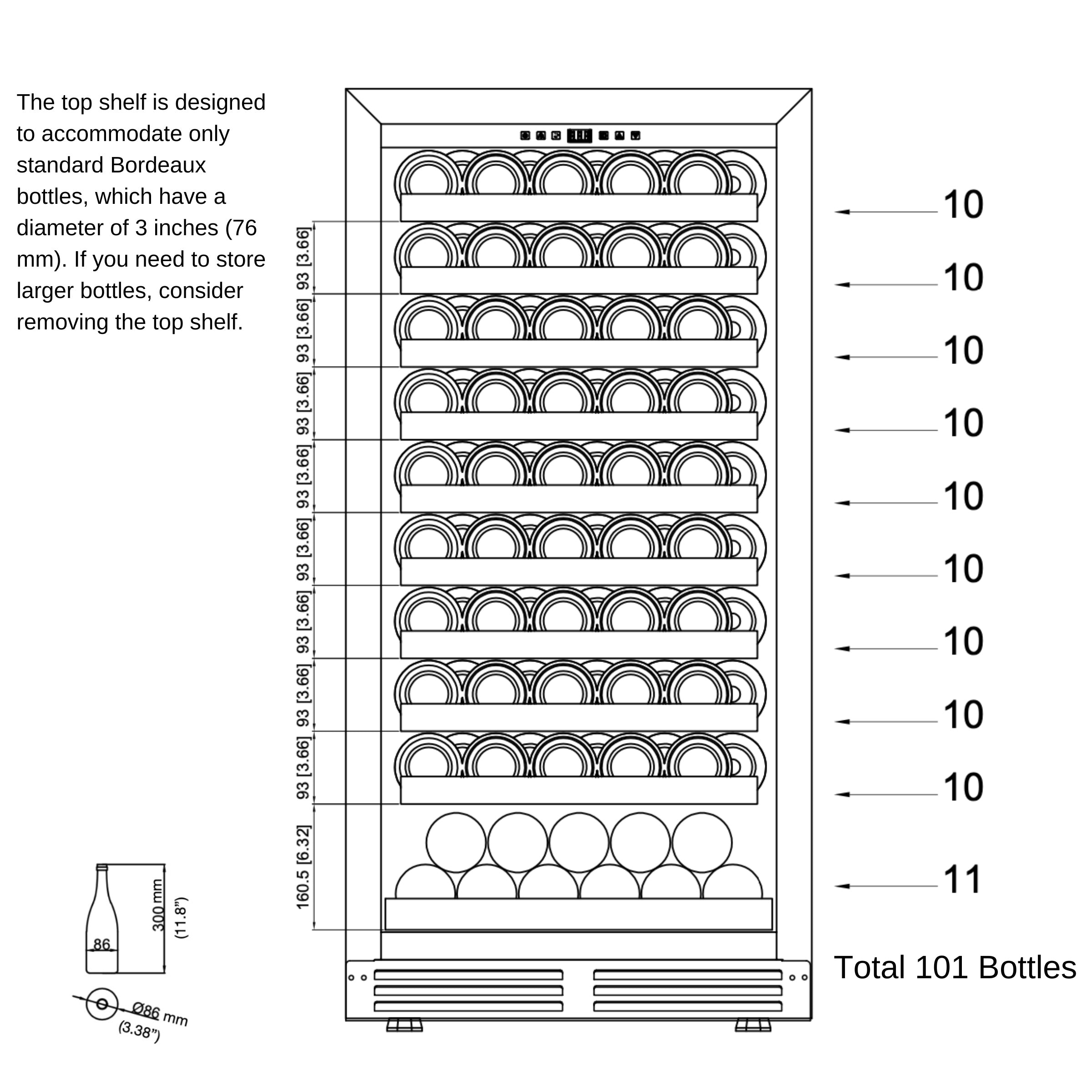 47-Inch Upright Single-Zone Wine Cooler