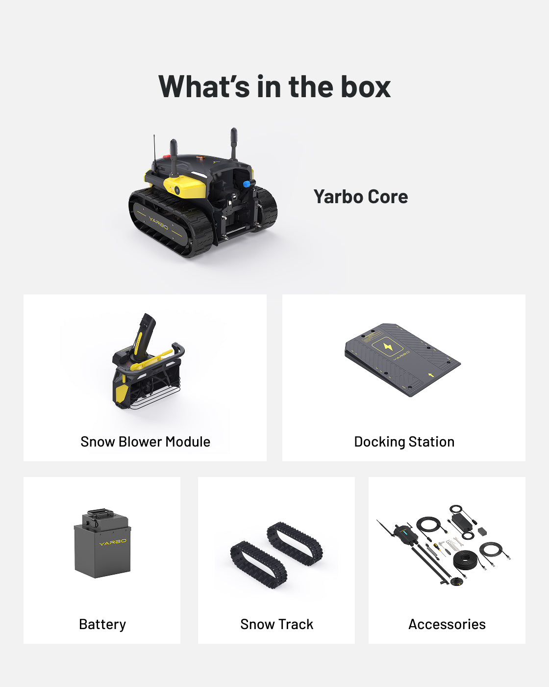 Yarbo Snow Blower what's included