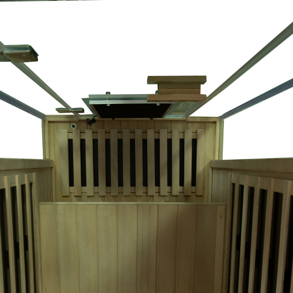 1-Person Hemlock Full-Glass Full-Spectrum Infrared Sauna Wizzisaunas SH01